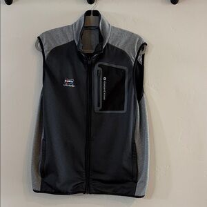 Vineyard Vines Gray and Black Vest, Colorado Logo